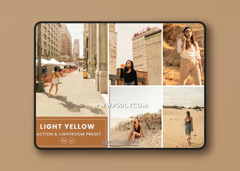 Light Yellow Action & Lightrom Presets