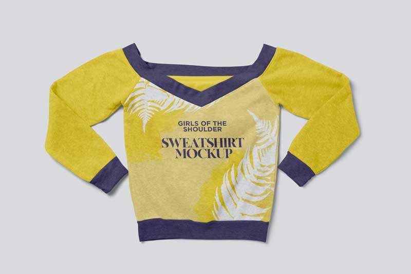 Off Shoulder Sweatshirt Mockups
