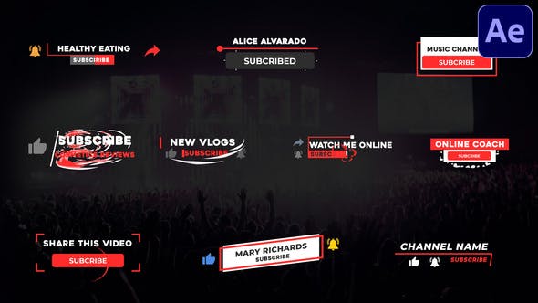 Videohive Subscribe Pack After Effects 33034054