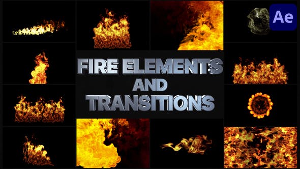 Videohive VFX Fire Elements And Transitions | After Effects 33240340