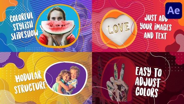 Videohive Colorful Stylish Slideshow | After Effects 33263923