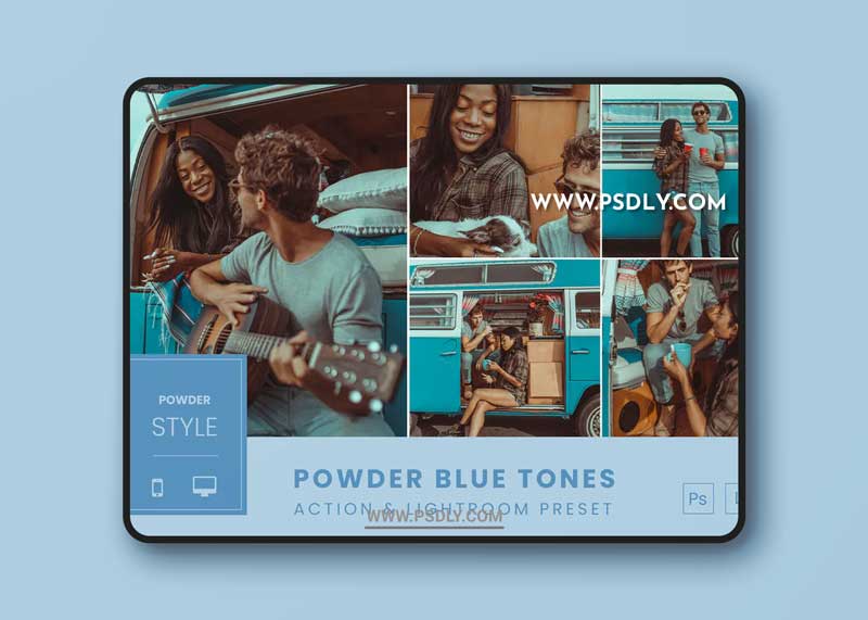 Powder Blue Tones Action & Lightroom Preset
