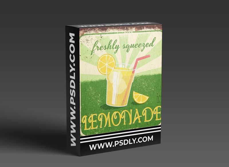 Vintage Retro Metal Signs in Procreate