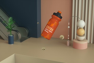 Realistic Sport Bottle Scene