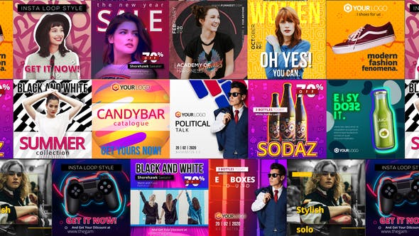 Videohive Insta Seamless Loop Set 1 25636481
