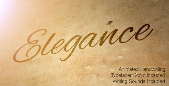 Videohive Elegance Animated Handwriting Typeface 6903346