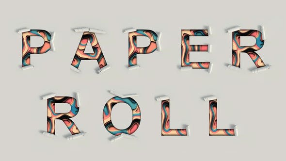 Videohive Paper Cut Roll Up Text 24635186