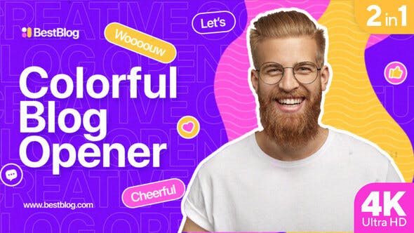 Videohive Colorful Blog Opener 33415996
