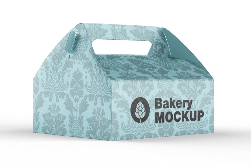 Kraft Box Mockup with Handle 3WXCBE9