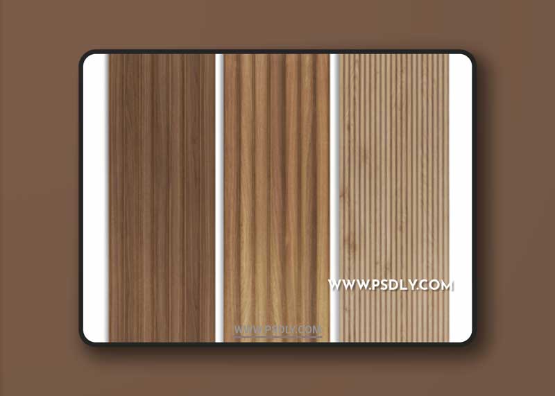 3d wooden panel wall set 3
