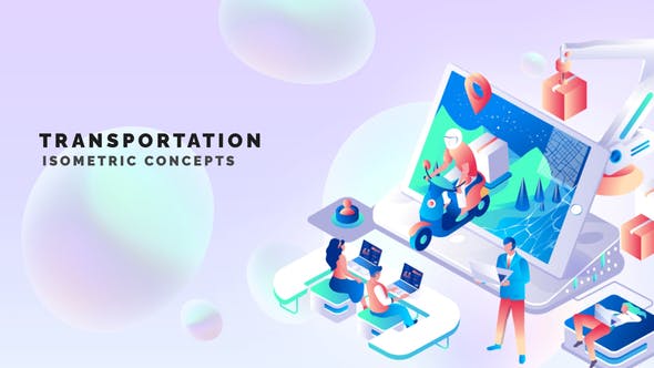 Videohive Transportation - Isometric Concept 33518745