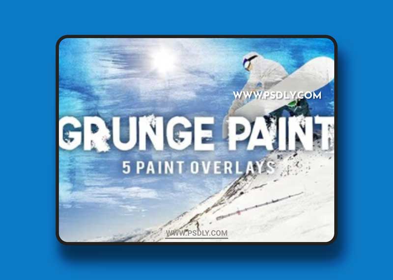 5 Grungy Paint - 5 Overlay Paint Textures