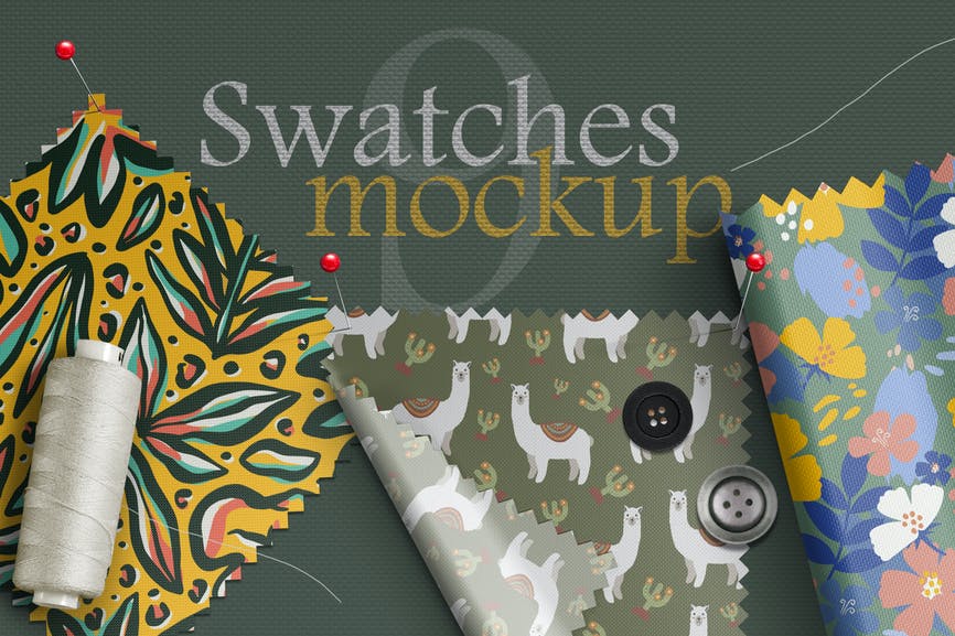 Fabric Swatches Mockup 6GD5K9B
