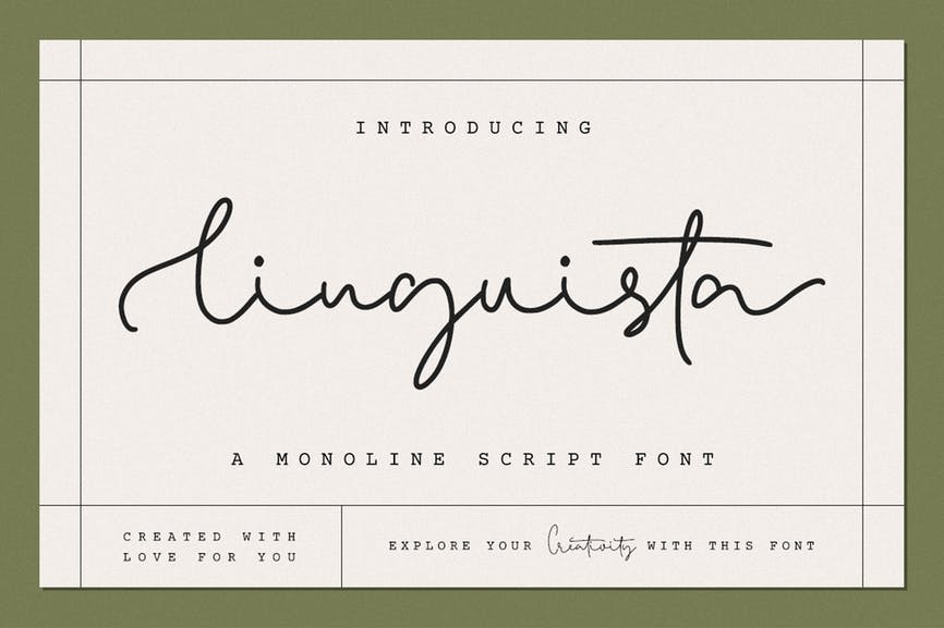 Linguista - Monoline Signature Font