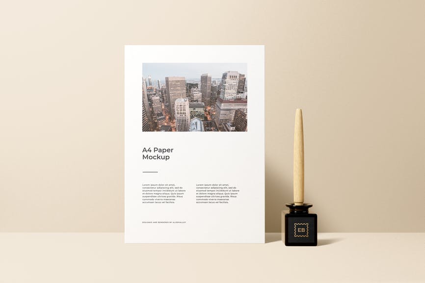 A4 Flyer Mockup 75WJVVZ