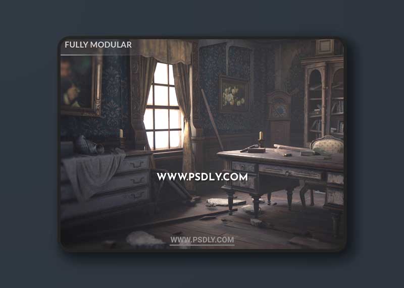 Abandoned Mansion Fully Modular Asset Pack