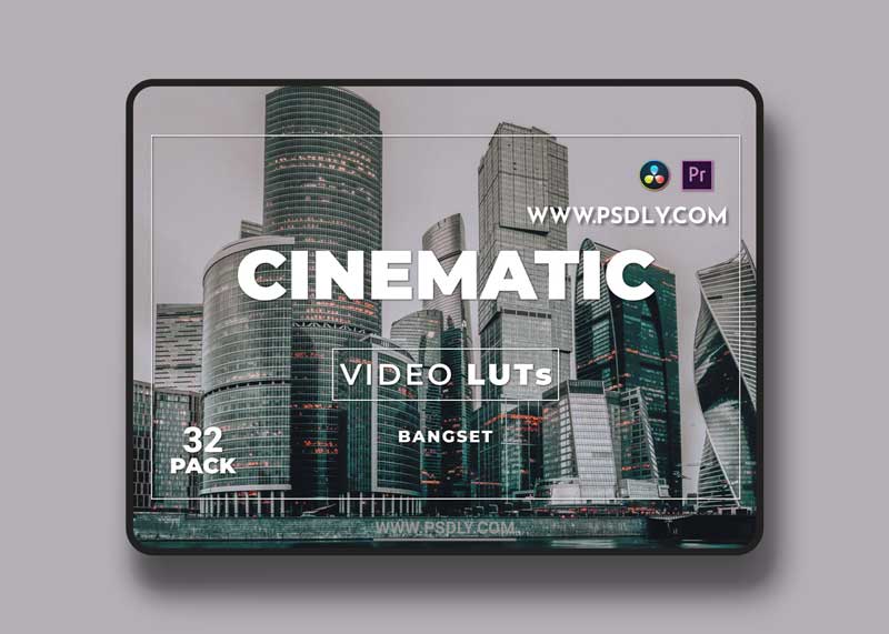 Bangset Cinematic Pack 32 Video LUTs NRYQUU3