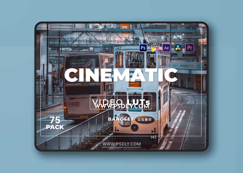 Bangset Cinematic Pack 75 Video LUTs WFZQ9PB
