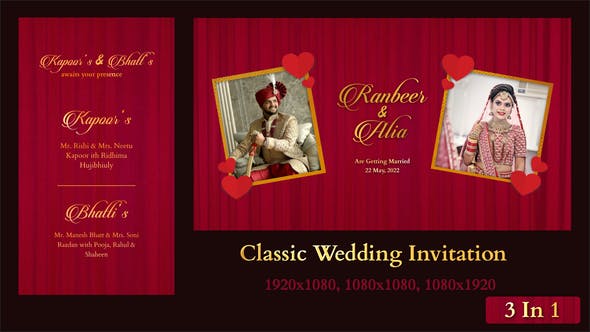 Videohive Classic Wedding Invitation 33615875