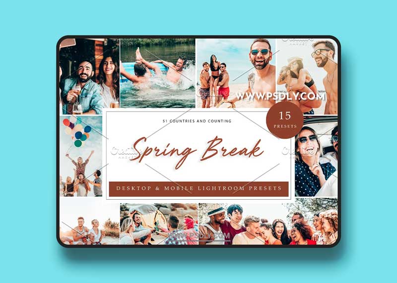 CreativeMarket - 15 x Lightroom Presets Spring Break 5226185