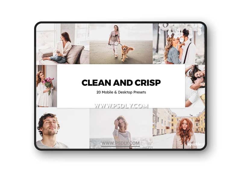 CreativeMarket - 20 Clean and Crisp Lightroom Presets & LUTs 6275784