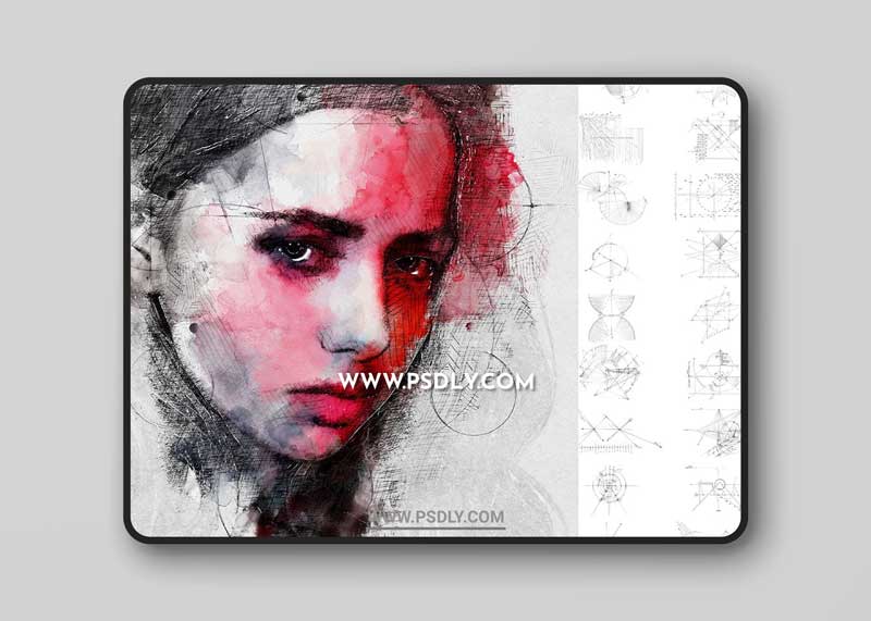 CreativeMarket - 32 Technical PS Drawing Brushes 4933592