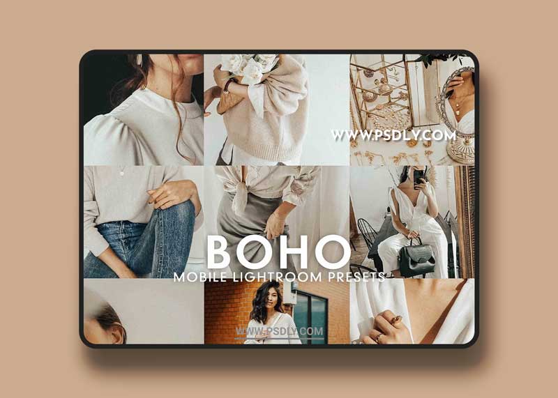 CreativeMarket - 5 BOHO MOBILE LIGHTROOM PRESETS 5277235