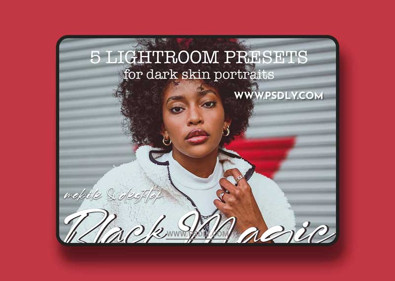 CreativeMarket - 5 Dark Skin Lightroom Presets 5361772