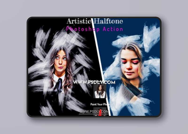 CreativeMarket - Artistic Halftone Photoshop Action 6358700