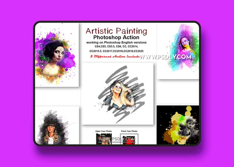 CreativeMarket - Artistic Painting Photoshop Action 5429287