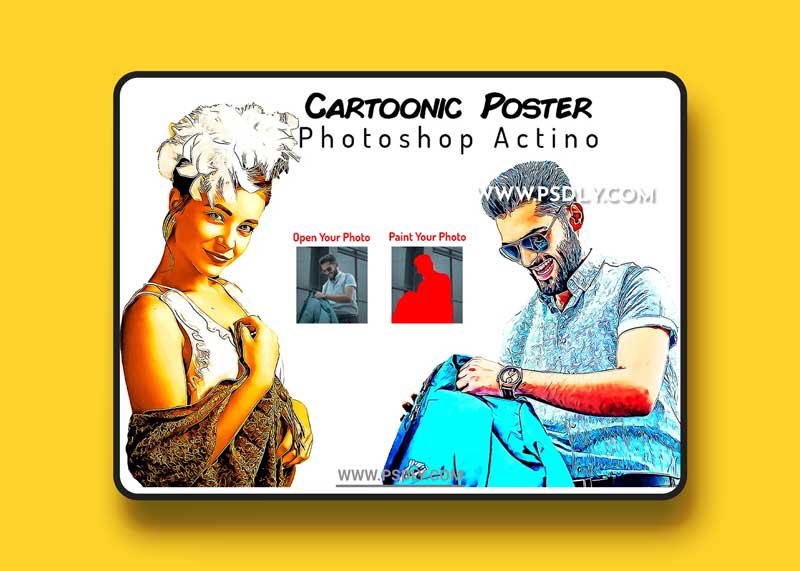 CreativeMarket - Cartoonic Poster Action 6410336