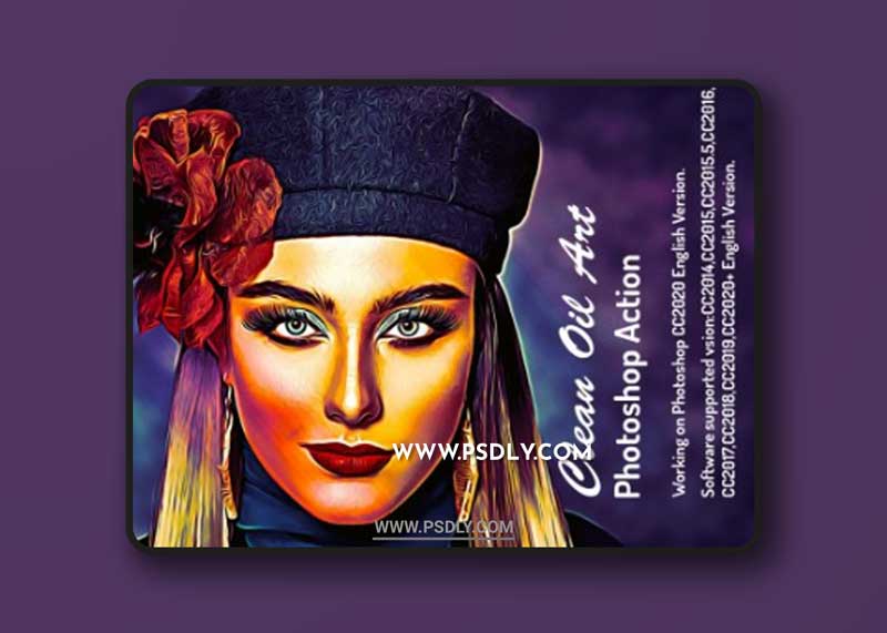 CreativeMarket - Clean Oil Art Photoshop Action 6236011