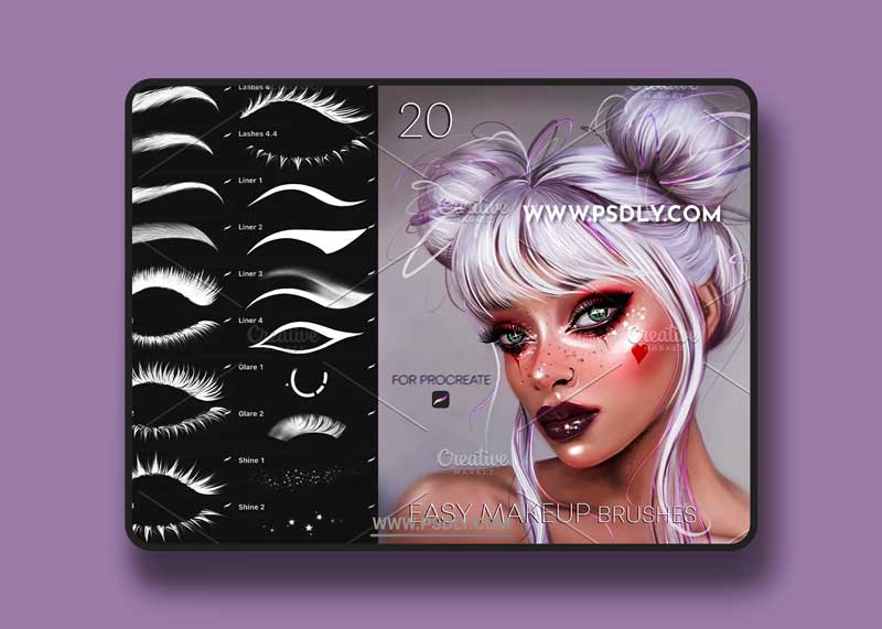 CreativeMarket - Easy MakeUp Brushes for Procreate 5495866