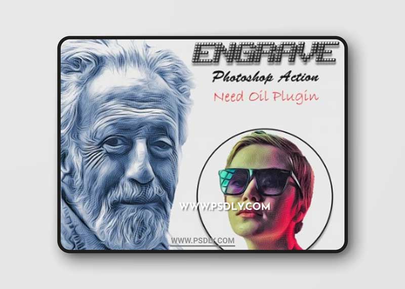 CreativeMarket - Engrave Photoshop Action 6213360