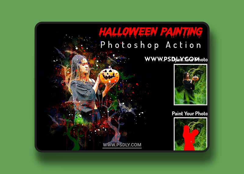 CreativeMarket - Halloween Painting Photoshop Action 6415697