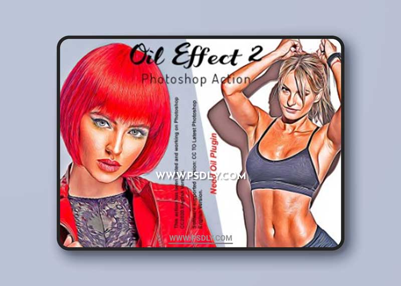 CreativeMarket - Oil Effect 2 Photoshop Action 6383705