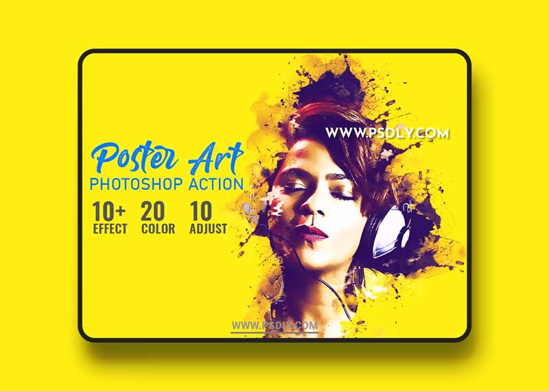 CreativeMarket - Poster Art Photoshop Action 4900555