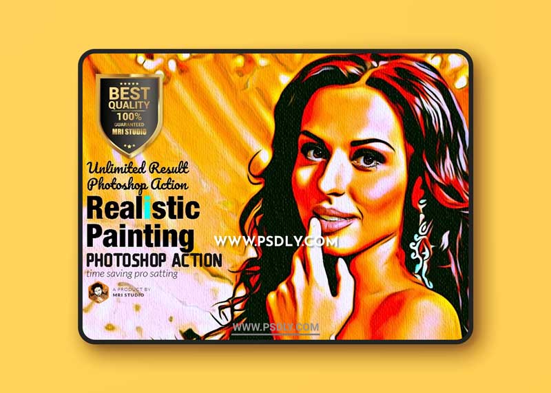 CreativeMarket - Realistic Painting Photoshop Action 6363983