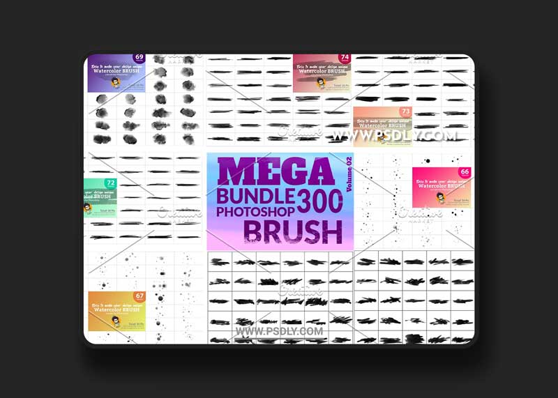 CreativeMarket - Watercolor Brush Bundle 5746823