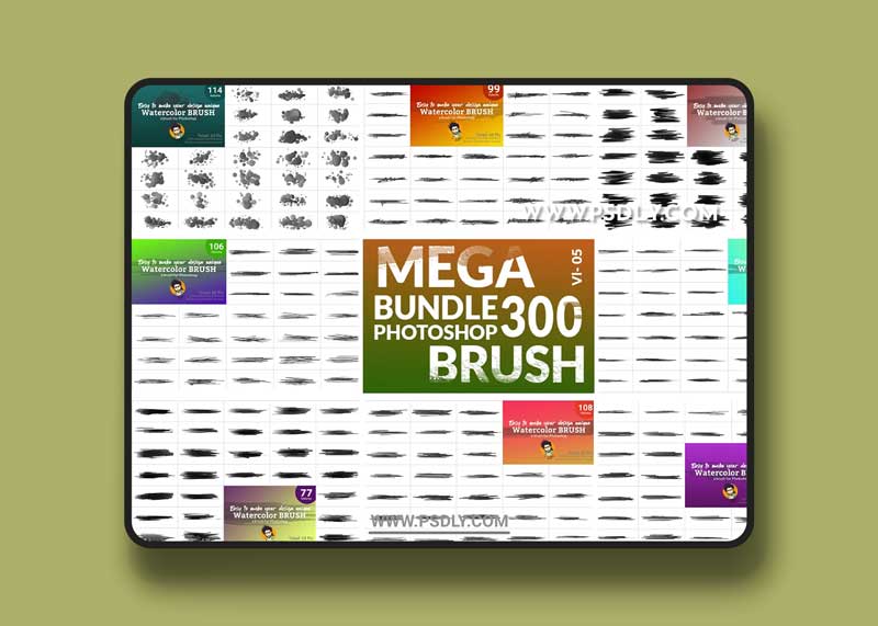 CreativeMarket - Watercolor Brush Bundle Vl 05 5746838