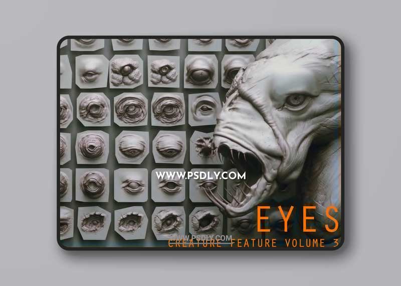 EYES - 28 Zbrush VDM creature eyes + 15 Eyeballs IMM brush