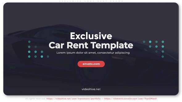 Videohive Exclusive Cars Rent Promo 33423891