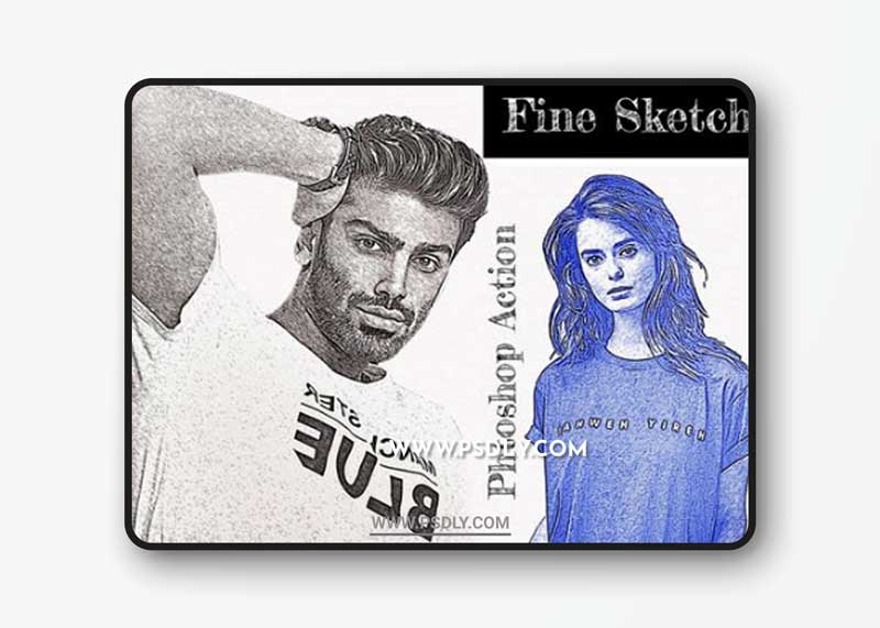 Fine Sketch Action for Photoshop