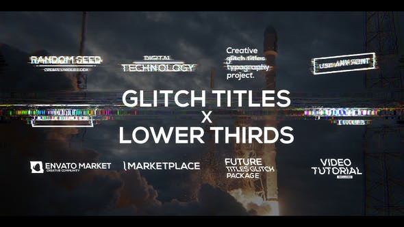 Videohive Glitch Titles X Lower Thirds Pack 33319932