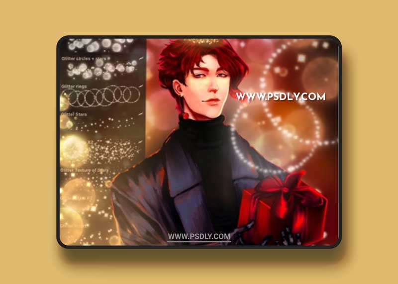 Glitter Brushes Pack for Procreate