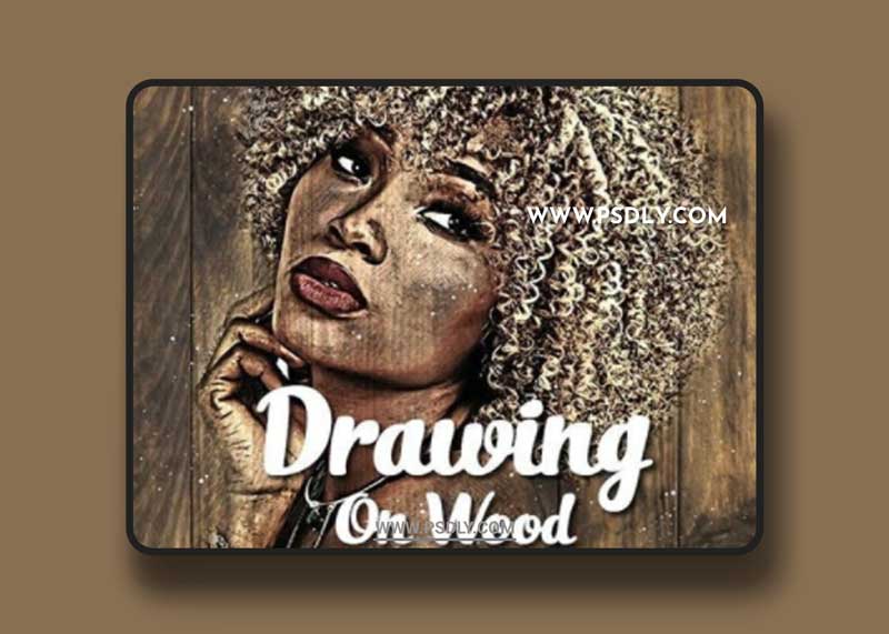 GraphicRiver - Drawing on Wood Photoshop Action 27545130