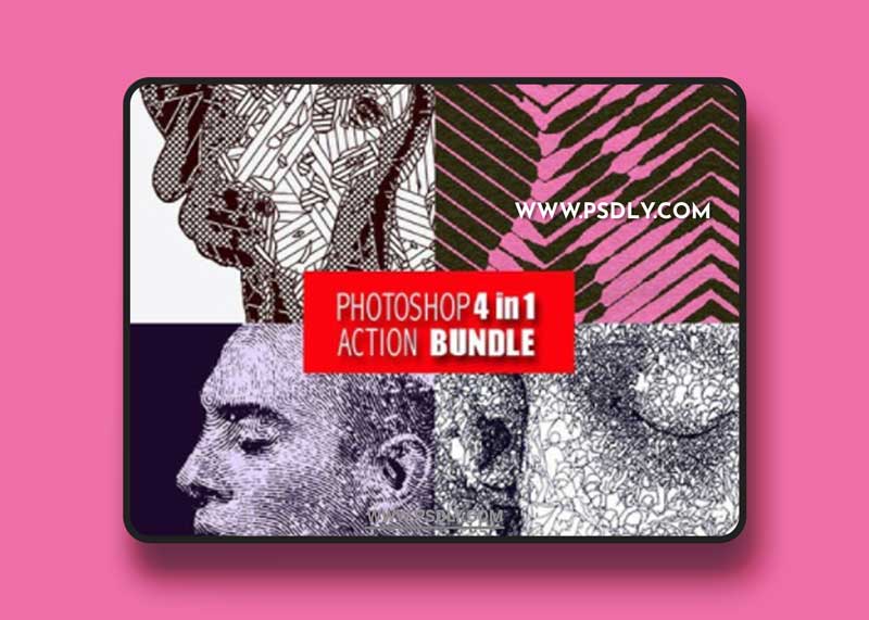 GraphicRiver - Photoshop 4in1 Actions Bundle V6 28179777