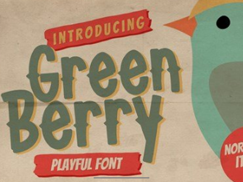 Green Berry - Unique Playful Font