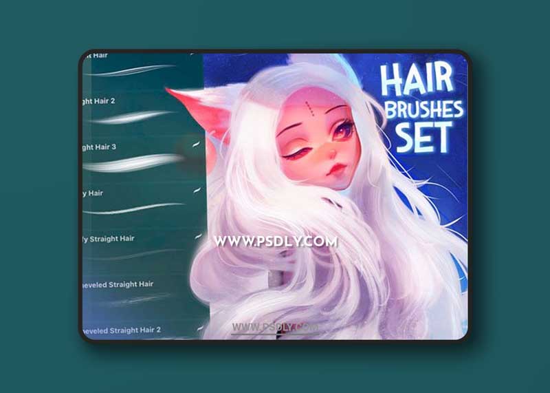 Hair Brushes Pack for Procreate