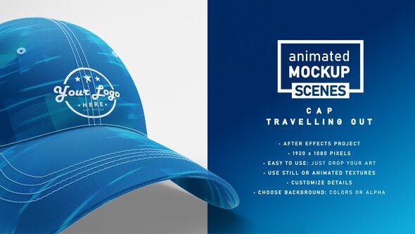 Cap Mockup Template Travelling Out - Animated Mockup SCENES 33429185